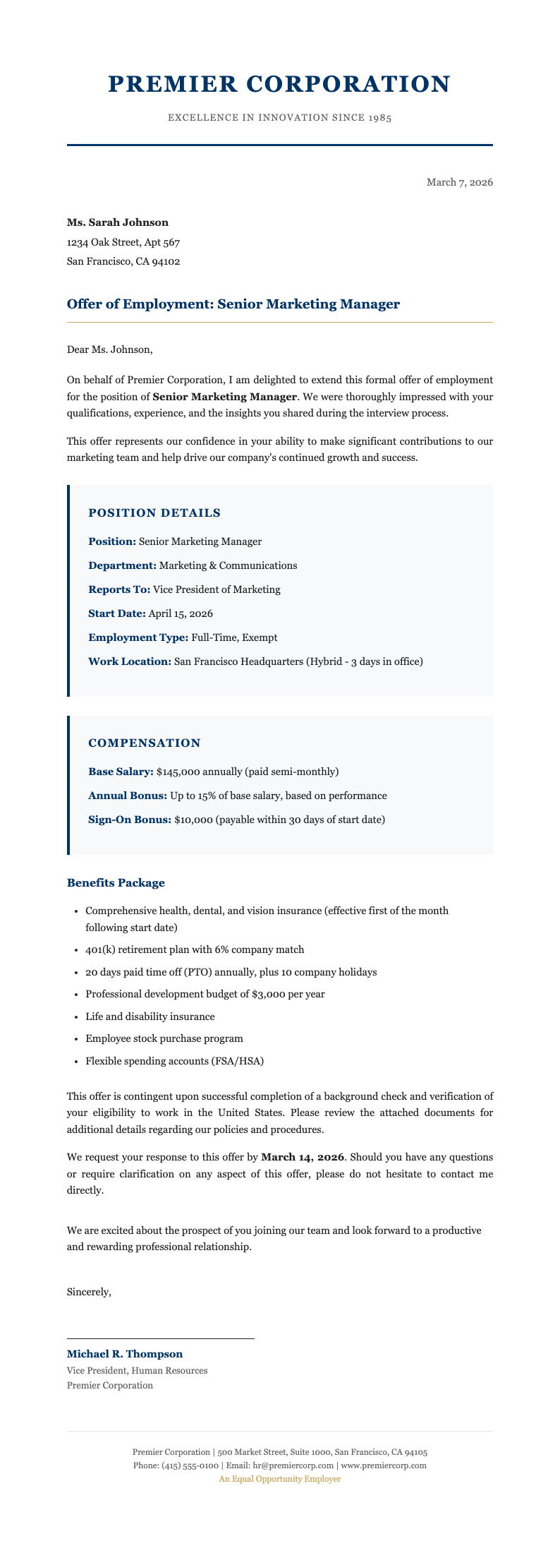 Classic professional navy